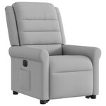 vidaXL Fauteuil inclinable électrique gris nuage tissu