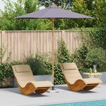vidaXL Parasol de jardin Gris foncé 270 x 270 x 260 cm Bambou