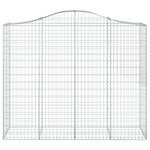 vidaXL Paniers à gabions arqués 3 Pièces 200x50x160/180 cm Fer galvanisé