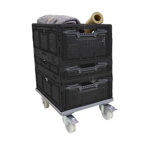 Pack and Move - Lot 3 Bacs Rangement Pliables - Charge 20 kg - 40 x 60 x 25 9 cm - Stockage Outillage - Rangement Facile - Robustes - 55L