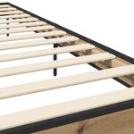 vidaXL Cadre de lit Chêne artisanal 80 x 200 cm Bois d'ingénierie