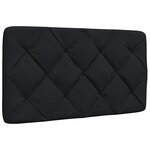 vidaXL Cadre de lit avec LED sans matelas noir 90x200 cm tissu