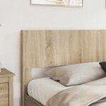 vidaXL Cadre de lit avec rangement et tête de lit Chêne Sonoma