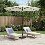 vidaXL Parasol de jardin avec lampes LED 270 x 270 cm Polyester Crème