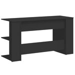 vidaXL Bureau noir 140x50x75 cm bois d'ingénierie