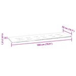 vidaXL Coussin de banc de jardin Motif de feuille 180x50x4 cm Tissu Oxford