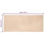 vidaXL Tapis en Fourrure Synthétique de Lapin Beige 80 x 200 cm