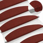 vidaXL Tapis d'escalier auto-adhésifs 15 Pièces Rouge 80 x 28 x 3 5 cm