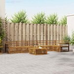 vidaXL Ensemble de canapés d'extérieur 7 Pièces Naturel