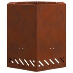 vidaXL Bol de feu sans fumée Rouillé 48 x 48 x 51 cm Acier patiné