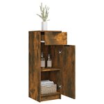vidaXL Armoire de bain Chêne fumé 32x34x90 cm Bois d'ingénierie
