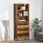 vidaXL Haut Armoire Bois ancien 69 5 x 34 x 180 cm Bois d'ingénierie