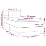 vidaXL Sommier à lattes de lit avec matelas Gris foncé 100x200 cm