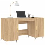vidaXL Bureau chêne sonoma 140x50x75 cm bois d'ingénierie