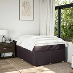 vidaXL Sommier à lattes de lit avec matelas Marron foncé 120x200 cm