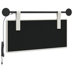 vidaXL Tête de lit suspendue Avec lumière LED Blanc Simili cuir