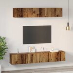 vidaXL Ensemble meuble TV 5 Pièces Bois ancien 100 x 30 x 30 cm