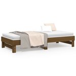 vidaXL Lit coulissant Marron miel 2x(90x200) cm Bois de pin solide