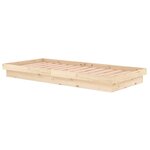 vidaXL Cadre de lit Bois massif 90x200 cm