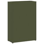 vidaXL Support à parapluies vert olive de - 28x12x41 cm - Fabriqué en acier
