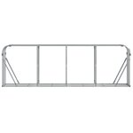 vidaXL Porte-bûches argenté 300x45x100 cm acier galvanisé