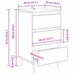 vidaXL Buffet Bois ancien 35 x 40 x 70 cm Bois d'ingénierie