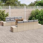 vidaXL Ensemble de salle à manger pour jardin 9 Pièces Beige et gris