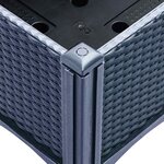 vidaXL Jardinière avec treillis bleu gris 80x40x142 cm PP