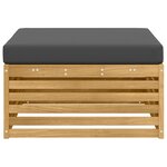 vidaXL Pouf d'Extérieur Bois d'Acacia Massif Blanc