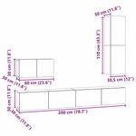 vidaXL Ensemble de meubles TV 4 Pièces chêne artisanal 200 x 30 x 30 cm