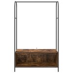 vidaXL Porte-vêtements avec étagères Chêne fumé 100x44x160 cm