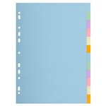 Intercalaires Carte Pastel 170g Forever 12 Positions - A4 - Couleurs Assorties - X 25 - Exacompta