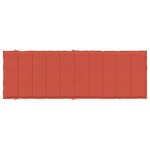 vidaXL Coussin de chaise longue rouge mélangé 186x58x4 cm tissu