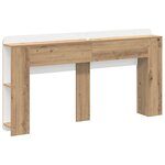 vidaXL Cabinet de Tête de Lit Chêne artisanal 140 cm Bois d'ingénierie
