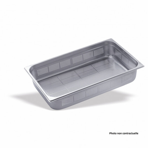 Bac gastro inox gn 1/1 perforé - h 150 mm - pujadas -  - inox 530x325x150mm