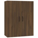 Vidaxl buffet haut chêne marron 69 5x34x180 cm bois d'ingénierie