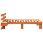 vidaXL Cadre de lit Marron cire 100 x 200 cm Bois massif en pin