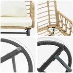 vidaXL Ensemble de salle à manger pour jardin 3 Pièces