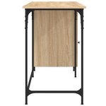 vidaXL Bureau d'ordinateur chêne sonoma 131x48x75 cm bois d’ingénierie