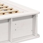 vidaXL Cadre de lit Blanc 140 x 200 cm Bois de pin massif