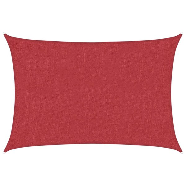 vidaXL Voile d'ombrage 160 g/m² Rouge 3x4 m PEHD