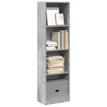 vidaXL Bibliothèque gris béton 40x24x143 cm bois d'ingénierie