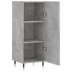 vidaXL Buffet Gris béton 34 5x34x90 cm Bois d'ingénierie
