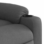 vidaXL Fauteuil de massage inclinable Gris foncé Tissu
