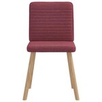 vidaXL Chaises à manger lot de 6 rouge bordeaux tissu