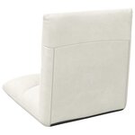 vidaXL Fauteuil de sol ajustable Crème Velours