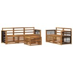 vidaXL Ensemble de canapés d'extérieur 6 pc Naturel
