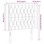 vidaXL Tête de lit à LED Crème 93x16x118/128 cm Tissu