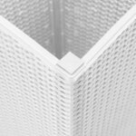 vidaXL Jardinières 4 Pièces blanc 32 5x32 5x57 cm polypropylène