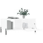 vidaXL Table basse blanc 90x50x40 cm bois d'ingénierie
